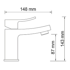 WasserKRAFT Смеситель Exter 1603 для раковины – фотография-4